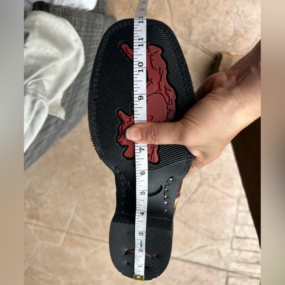 Western Cowboy Mens Boots full grain hide leather square tipSz-27 (US 8.5) locBB - Picture 12 of 13